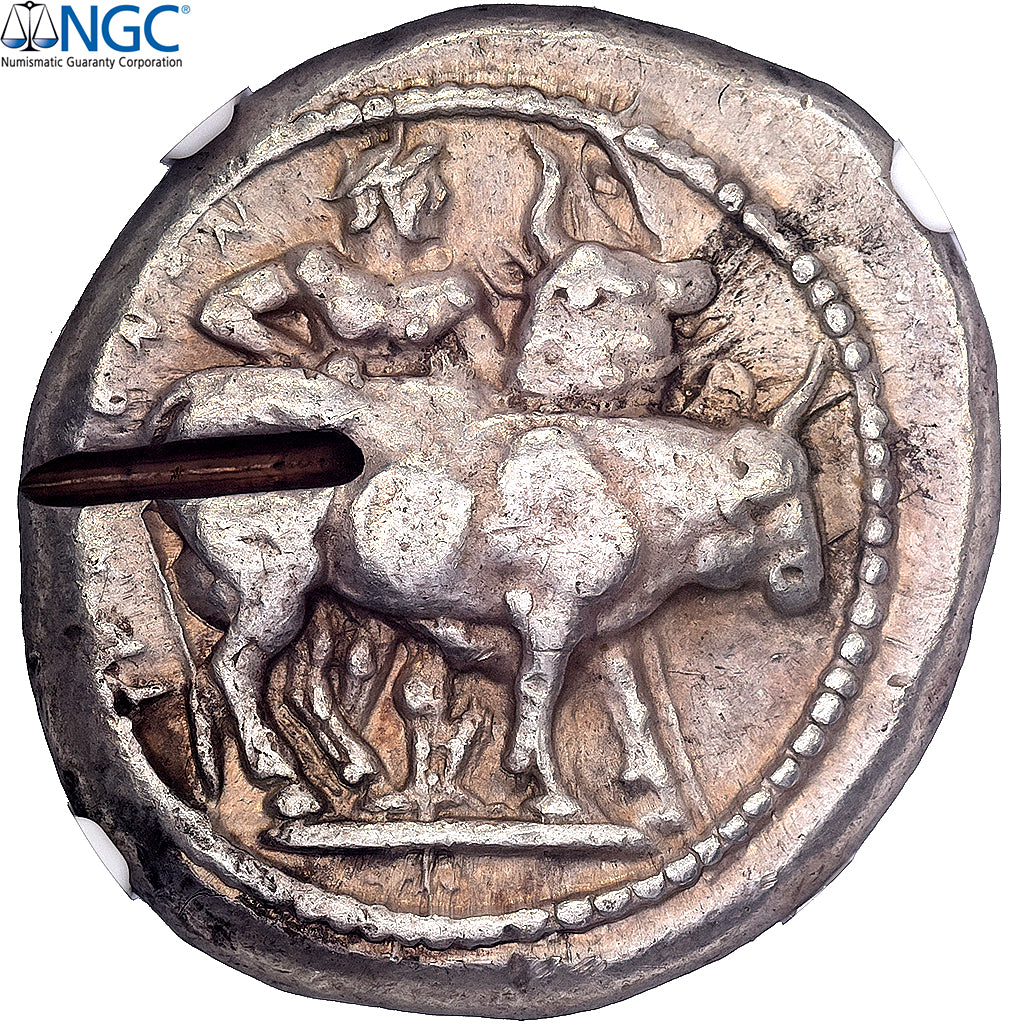 Macedonia, Tyntenoi, Octodrachm, ca. 480-470 BC, Extremely rare, Plata, NGC, Ch