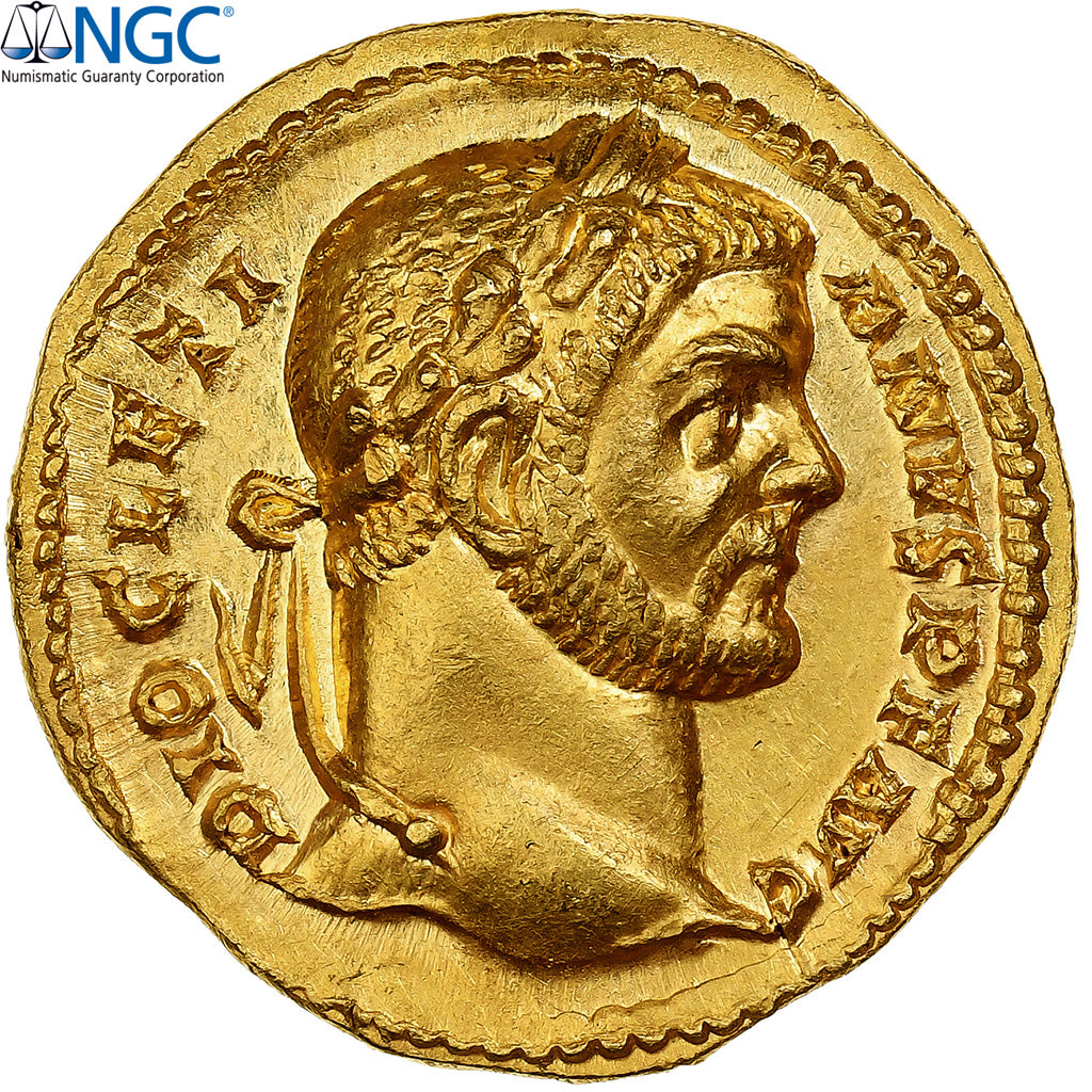 Diocletian, Aureus, 293-294, Trier, Oro, NGC, Ch AU 5/5-4/5, RIC:15