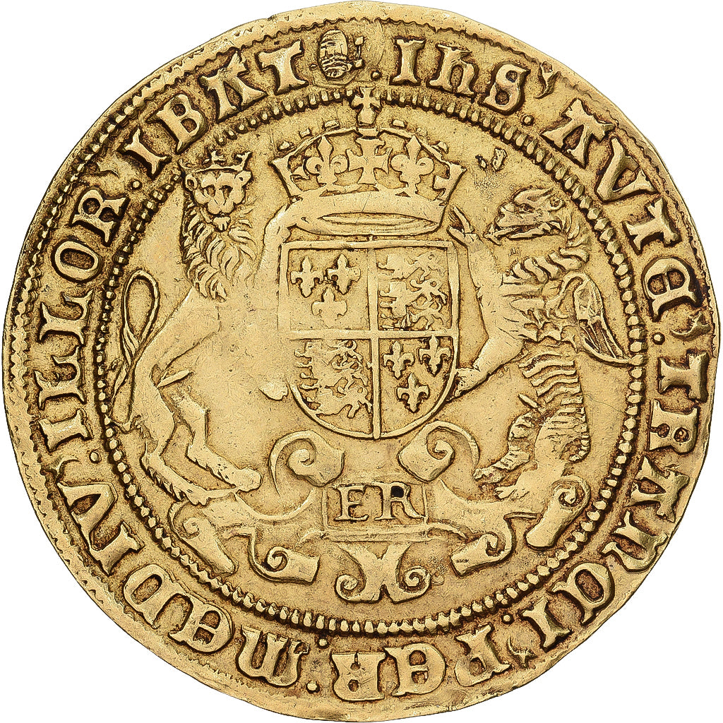 Kingdom of England, Edward VI, Sovereign, 1551-1553, London, Dourado, VF(30-35)