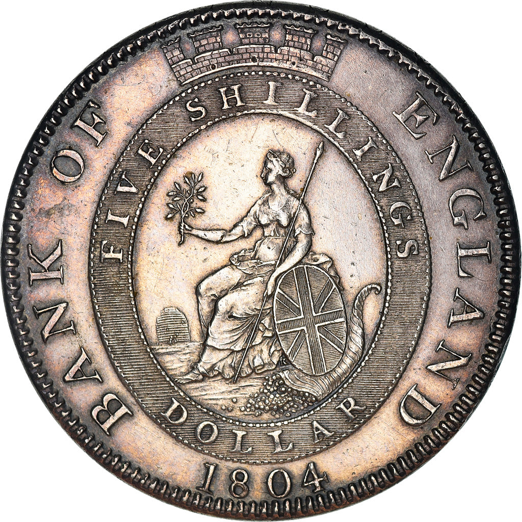 Grã-Bretanha, George III, Dollar, 1804, London, Prata, AU(55-58), Spink:3768