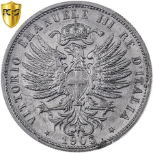 Monnaie, Italie, Vittorio Emanuele III, 25 Centesimi, 1903, Rome, PCGS, MS64