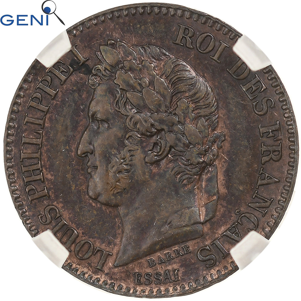 Coin, France, Louis-Philippe, 2 Centimes, 1842, Paris, ESSAI, GENI, SP62