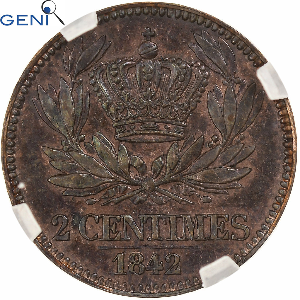 Coin, France, Louis-Philippe, 2 Centimes, 1842, Paris, ESSAI, GENI, SP62
