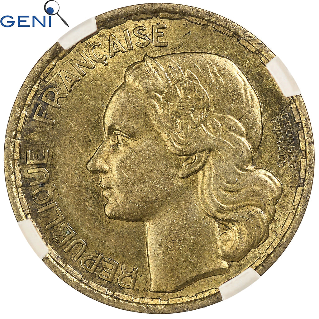 França, 20 Francs, Guiraud, 1950, Beaumont - Le Roger, 4 Faucilles