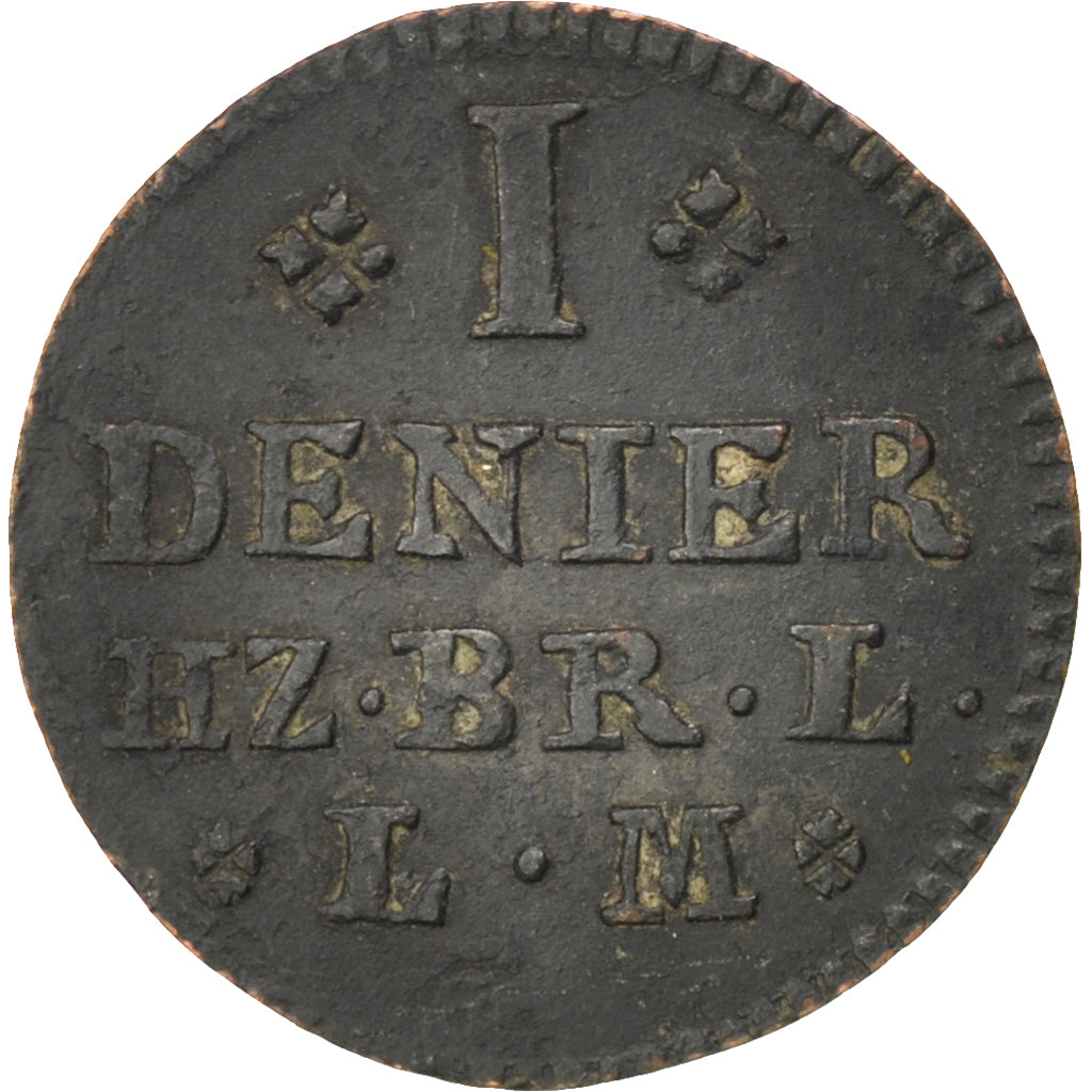Coin, German States, BRUNSWICK-WOLFENBUTTEL, Karl I, Denier, 1758, EF(40-45)