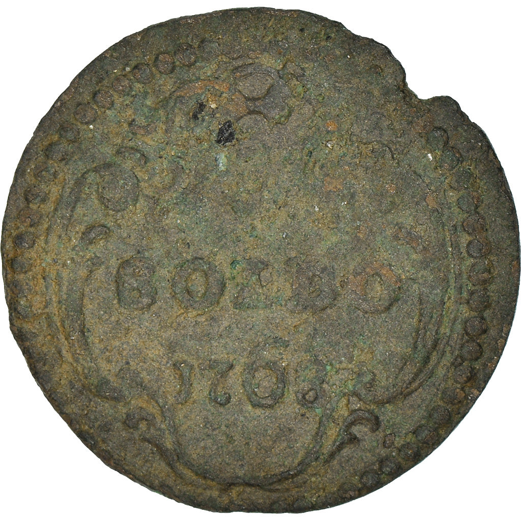 Corsican Republic, Pasquale Paoli, Soldo, 1768, Corte, Bilon, VF(20-25)