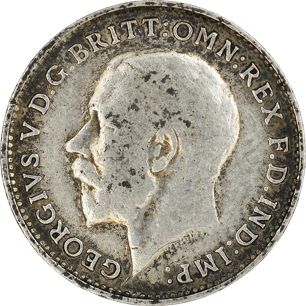 Moneta, Gran Bretagna, George V, 3 Pence, 1919, BB, Argento, KM:813