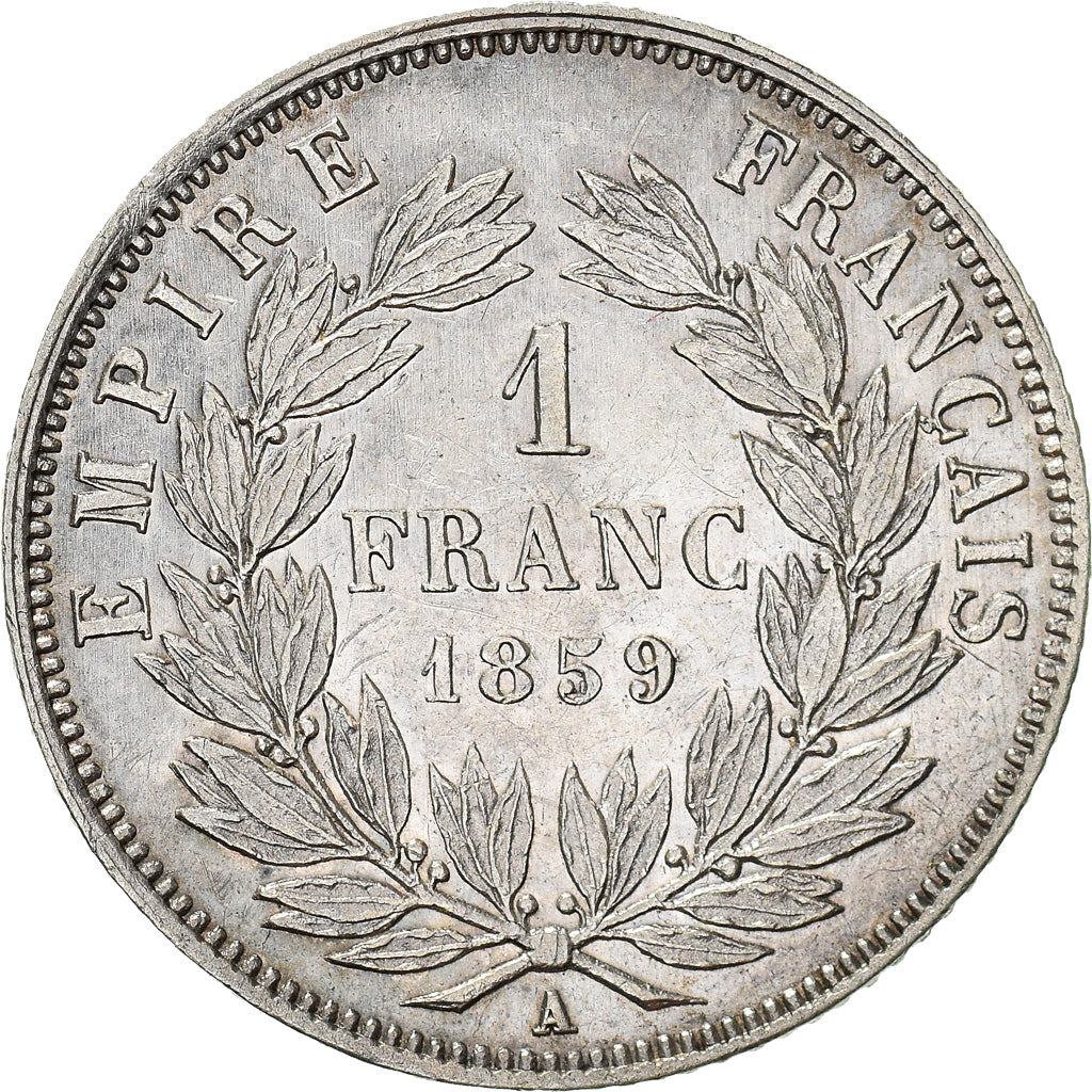 Münze, Frankreich, Napoleon III, Napoléon III, Franc, 1859, Paris, VZ+