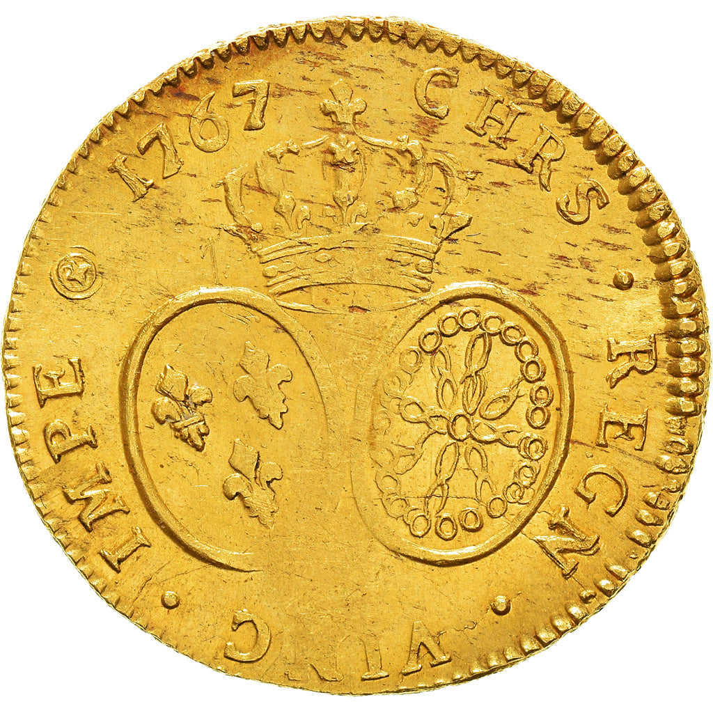France, Louis XV, Double Louis d'or au bandeau, 1767, Bordeaux, Or, TTB+