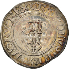 Moneta, Francia, Charles VI, Blanc Guénar, Angers, BB, Biglione, Duplessy:377C
