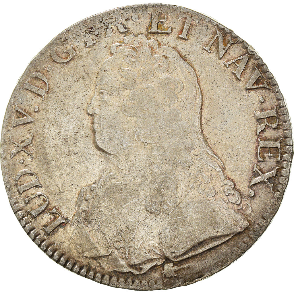 Coin, France, Louis XV, Écu aux branches d'olivier, Ecu, 1736, Amiens