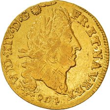 France, Louis XIV, 1/2 Louis d'or aux 4 L, 1694, Dijon, Reformed, Gold