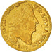 France, Louis XIV, 1/2 Louis d'or aux 4 L, 1694, Dijon, Reformed, Gold