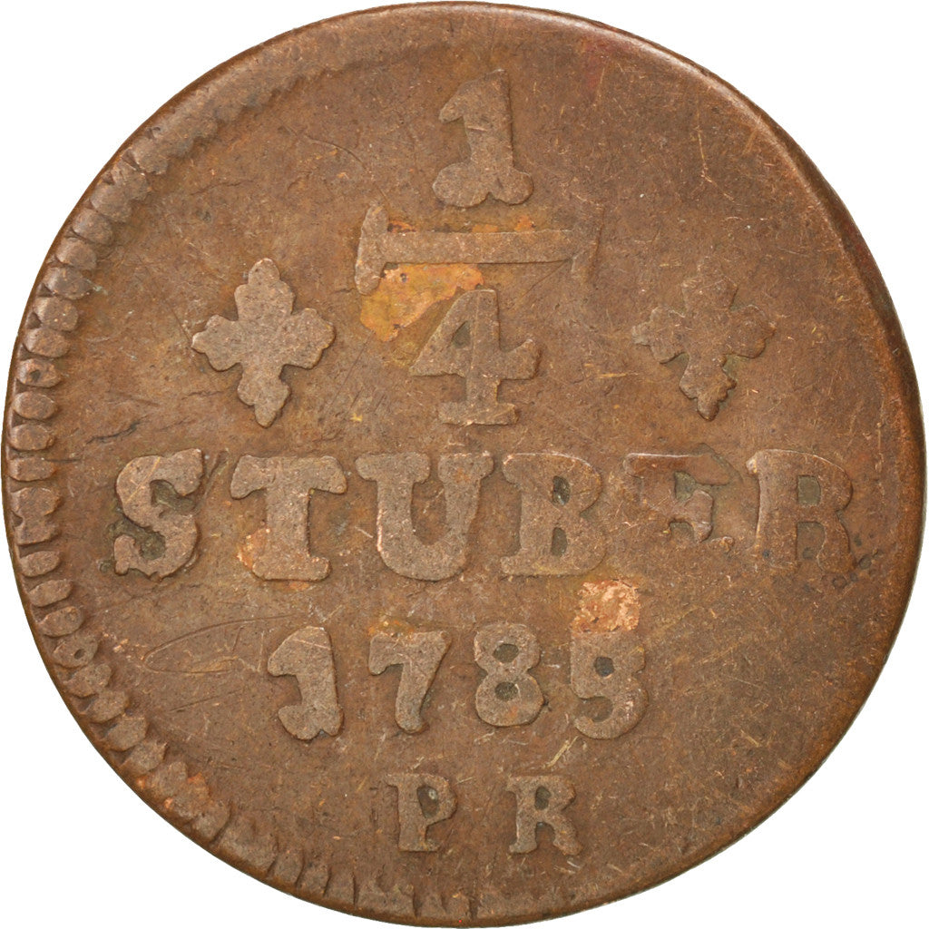 Coin, German States, JULICH-BERG, Karl Theodor, 1/4 Stüber, 1785, VF(20-25)