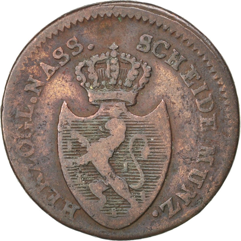 Coin, German States, NASSAU, Kreuzer, 1808, Usingen, VF(20-25), Copper, KM:10