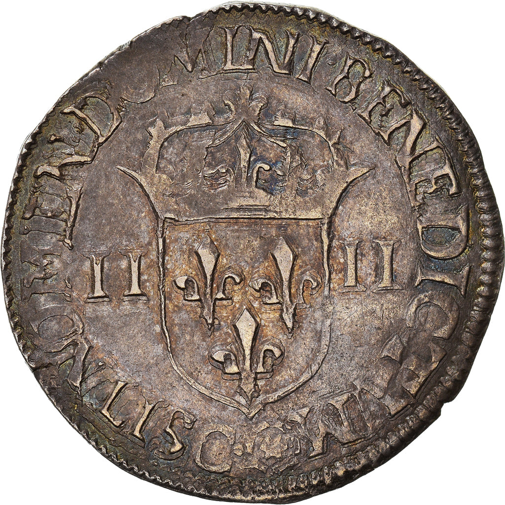 Munten, Frankrijk, Louis XIII, 1/4 d'écu à la croix de face, 1623, Saint-Lô