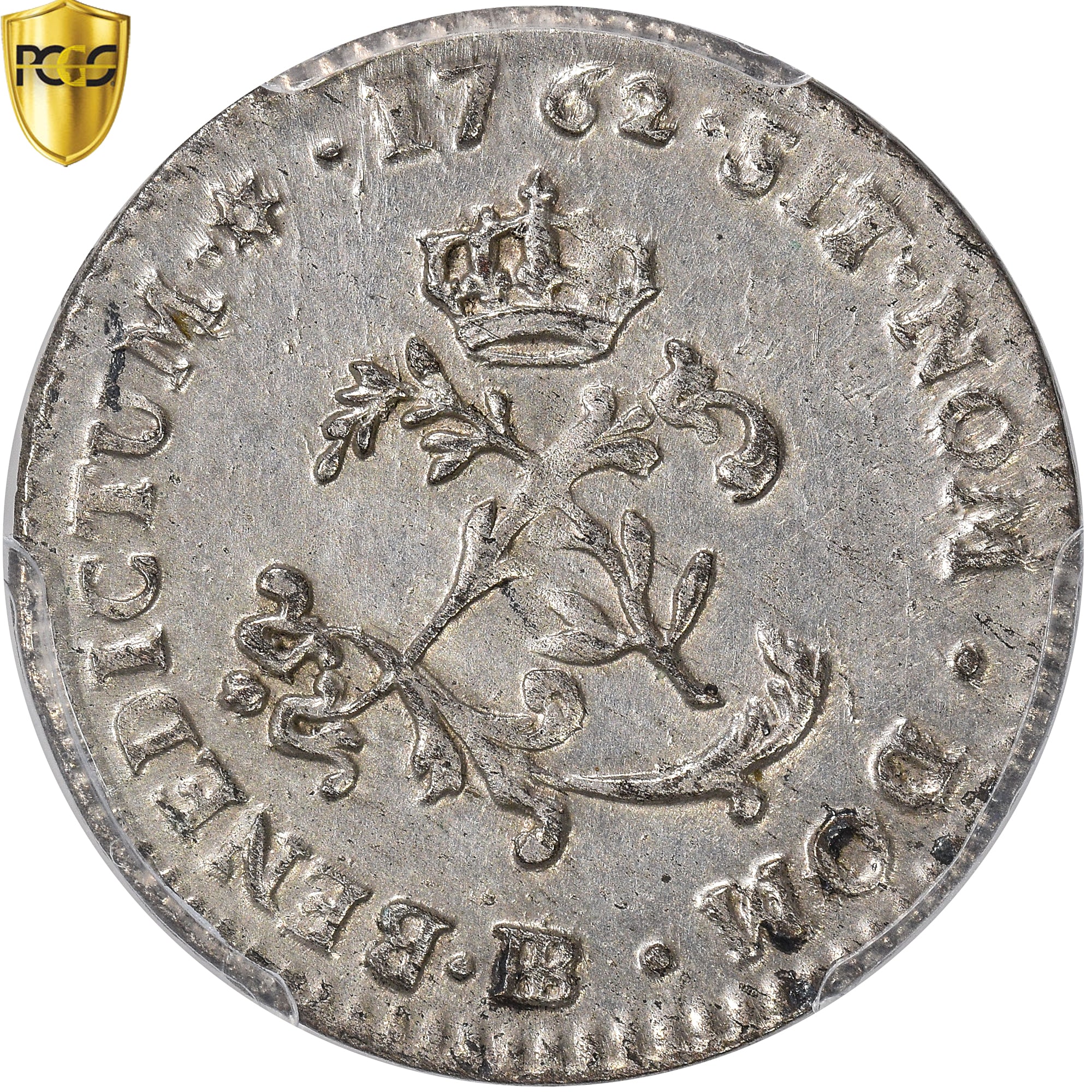 Frankrijk, Louis XV, Double Sol, 1762, Strasbourg, Billon, PCGS, AU Details