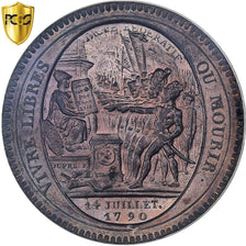 France, 5 Sols, Monneron, 1792, Birmingham, TOP POP, Bronze, PCGS, MS65RB