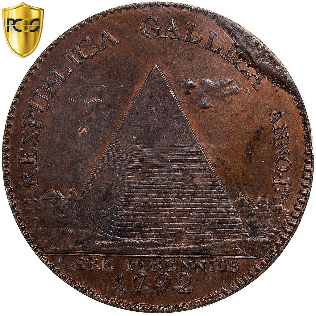 France, 2 Sols, Module, Monneron à l'Hercule, 1792, Birmingham, TOP POP, Bronze