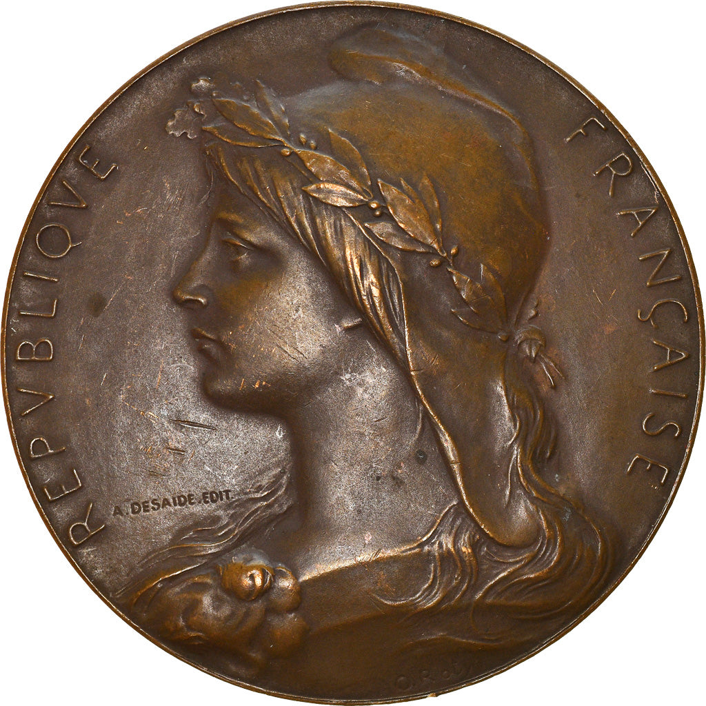 France, Médaille, Cercle Populaire des Amis de l'Enseignement Laïque, O.Roty
