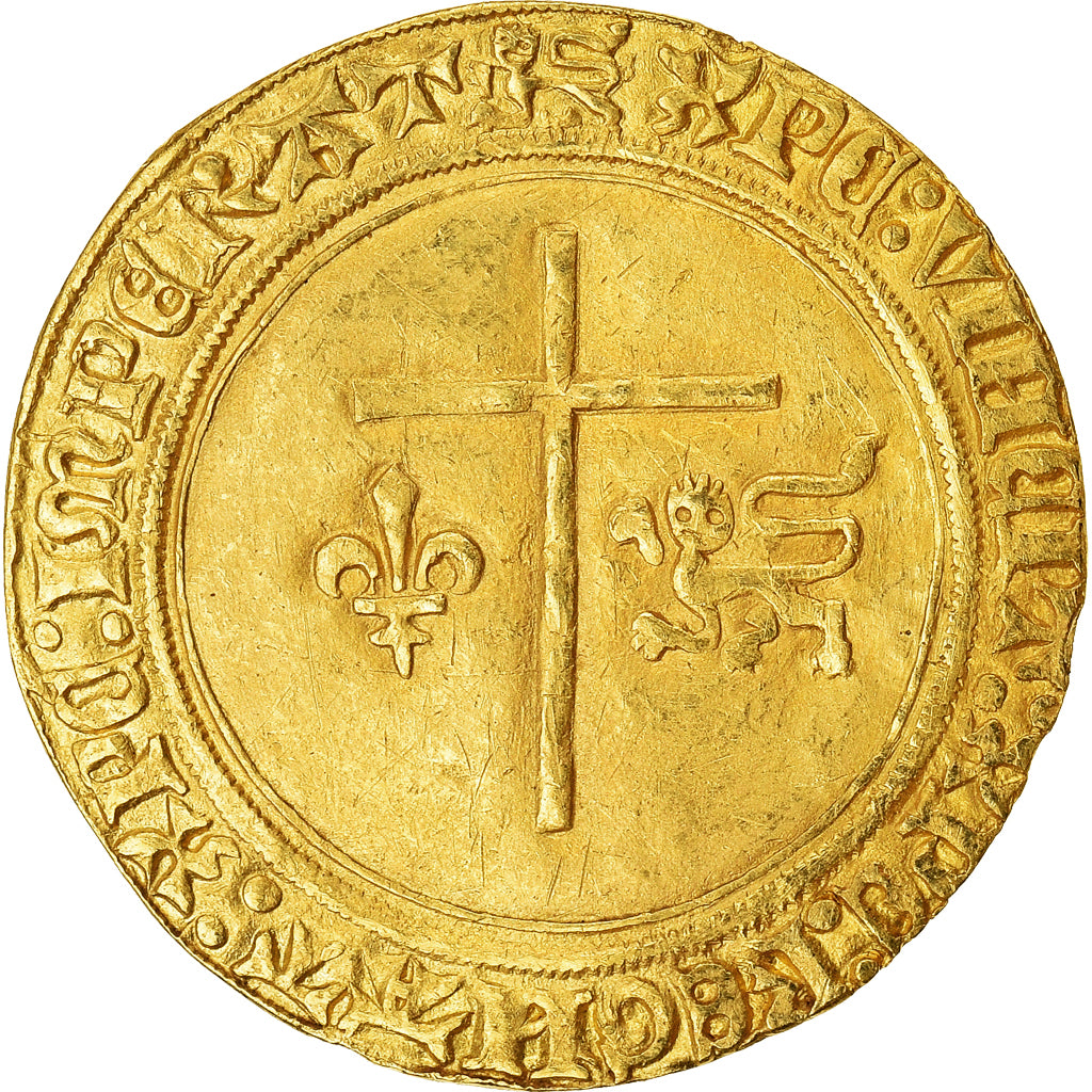 Frankreich, Henri VI, Angelot d'or, 1427, Rouen, 