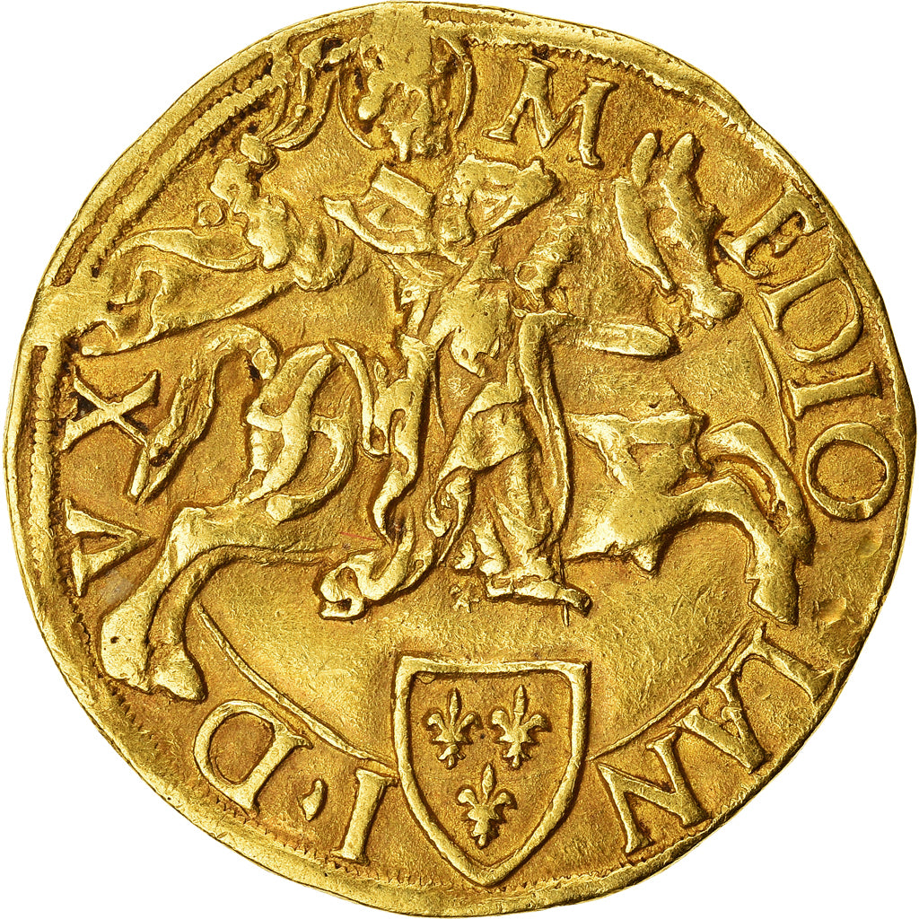 Duchy of Milan, Louis XII, Double Ducat d'or, 1499-1512, Milan, Oro, MBC