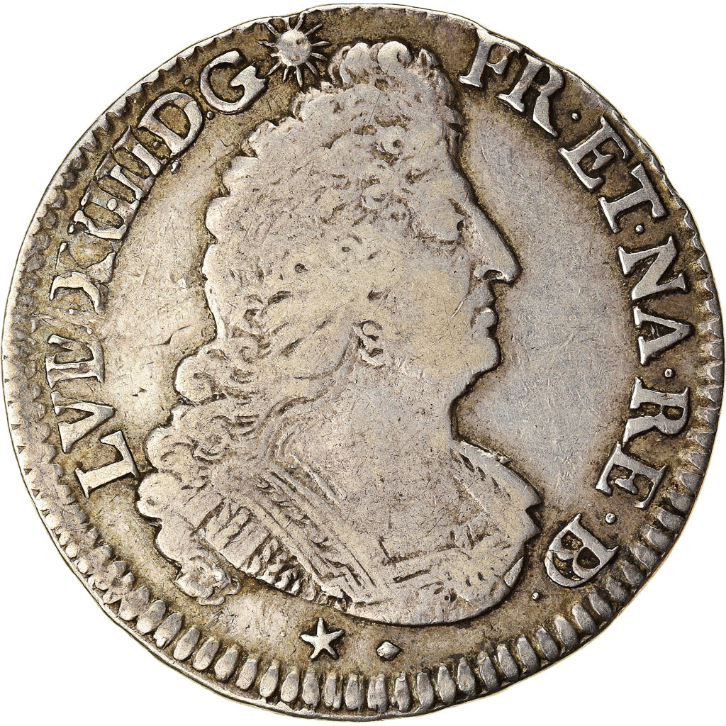 Frankreich, Louis XIV, 1/2 Écu de Béarn aux palmes, 1694, Pau, reformed