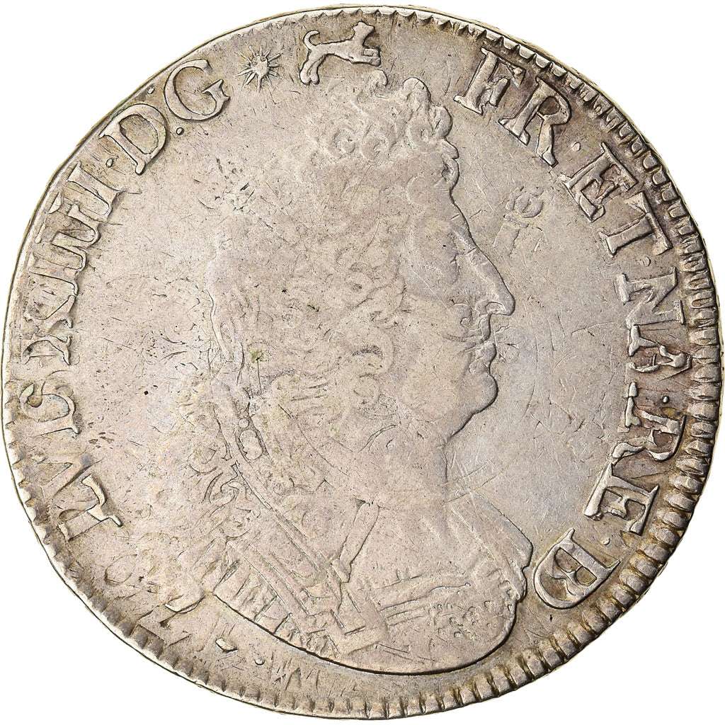 France, Louis XIV, Écu de Béarn aux 8 L, 1705, Pau, réformé, pedigree