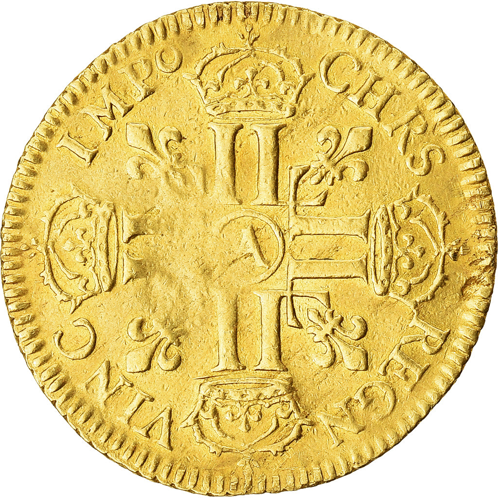 France, Louis XIV, Louis d'or à la perruque, 1689, Paris, 2ème semestre, Or