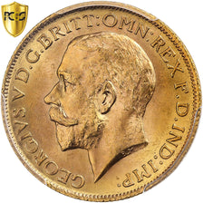 Australia, George V, Sovereign, 1915, Sydney, Gold, PCGS, MS64, Spink:4003