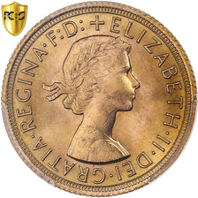 Grã-Bretanha, Elizabeth II, Sovereign, 1966, Dourado, PCGS, MS64, Spink:4125