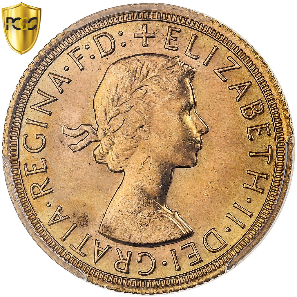 Great Britain, Elizabeth II, Sovereign, 1967, London, Gold, PCGS, MS64