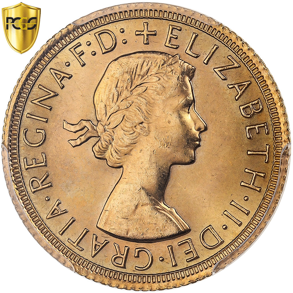 Great Britain, Elizabeth II, Sovereign, 1967, London, Gold, PCGS, MS64