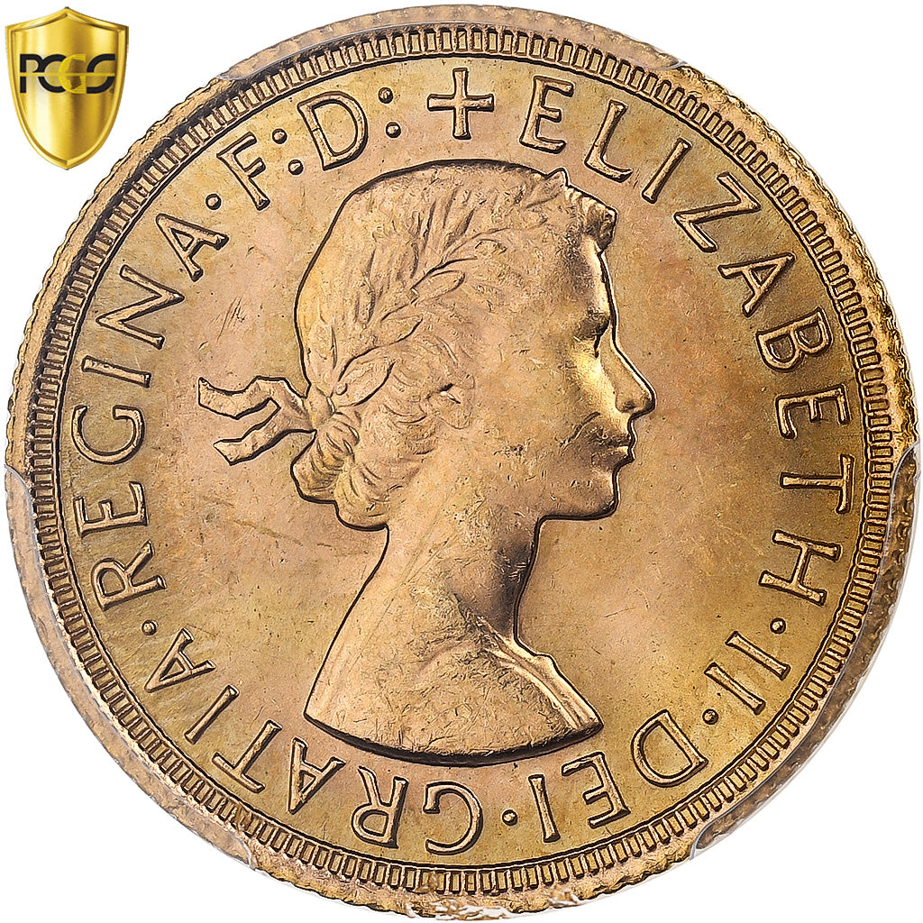Grande-Bretagne, Elizabeth II, Souverain, 1967, Or, PCGS, MS64, Spink:4125