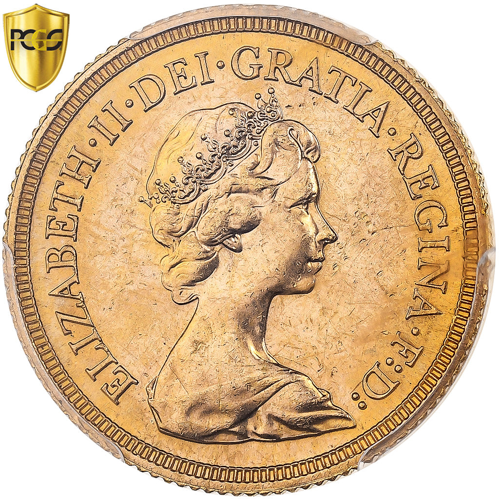 Great Britain, Elizabeth II, Sovereign, 1974, London, Gold, PCGS, MS64