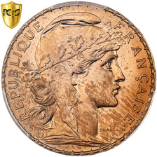 France, 20 Francs, Marianne, 1912, Paris, Gold, PCGS, MS65, Gadoury:1064a