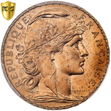 France, 20 Francs, Marianne, 1912, Paris, Gold, PCGS, MS66, Gadoury:1064a