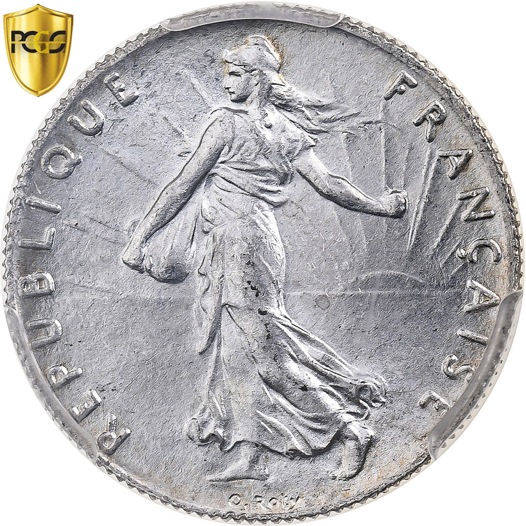 Coin, France, Semeuse, 50 Centimes, 1915, Paris, PCGS, MS64, MS(64), Silver