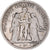 Moneda, Francia, Hercule, 5 Francs, 1848, Lyon, BC+, Plata, KM:756.3, Le