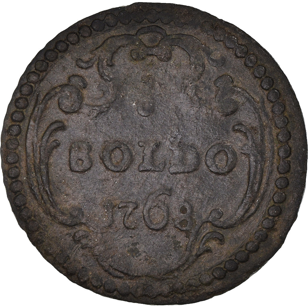 Moneta, STATI ITALIANI, CORSICA, General Pasquale Paoli, Soldo, 1768, Corte, BB