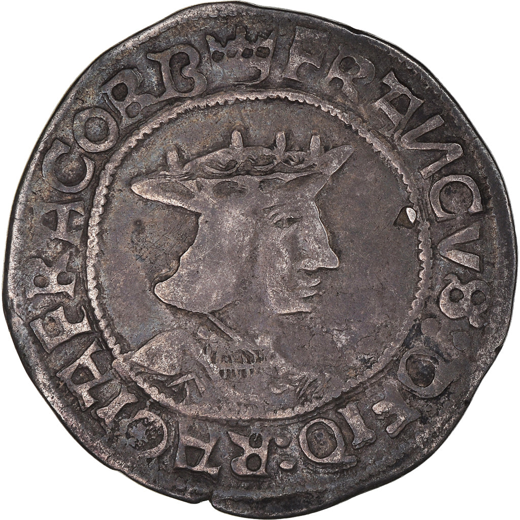 Moneda, Francia, François Ier, 1/2 Teston, Bourges, Collection Fernand David