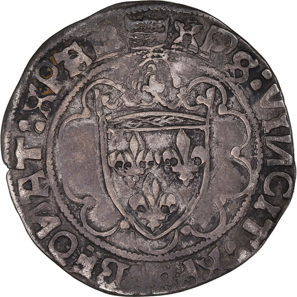 Moneda, Francia, François Ier, 1/2 Teston, Bourges, Collection Fernand David