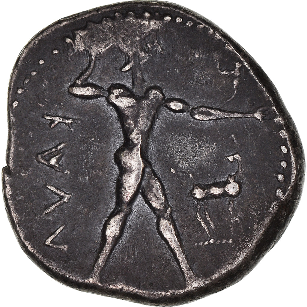 Bruttium, Stater, ca. 475-425 BC, Kaulonia, Prata, AU(50-53), SNG-ANS:177