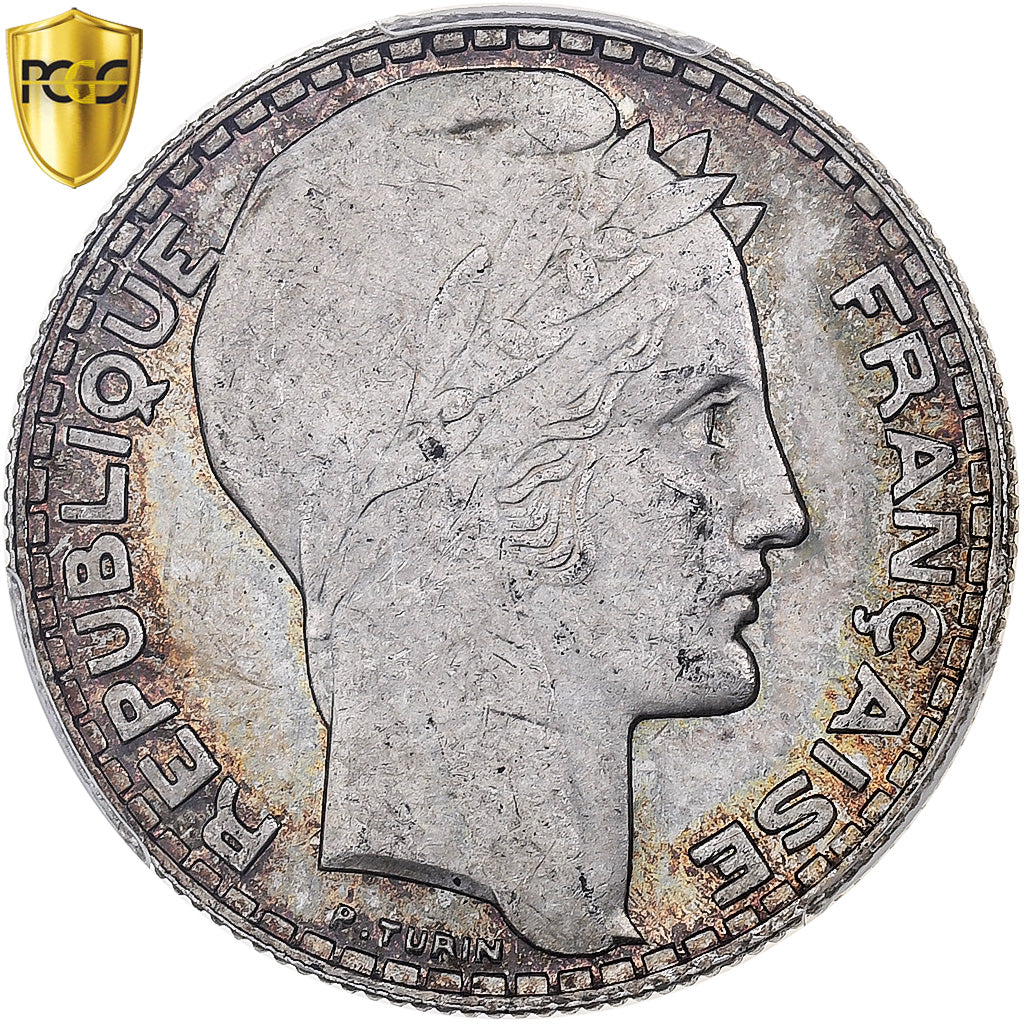 Coin, France, Turin, 10 Francs, 1933, Paris, PCGS, MS65, MS(65-70), Silver