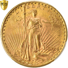 États-Unis, 20 Dollars, Saint-Gaudens, 1924, Philadelphie, Or, PCGS, MS63