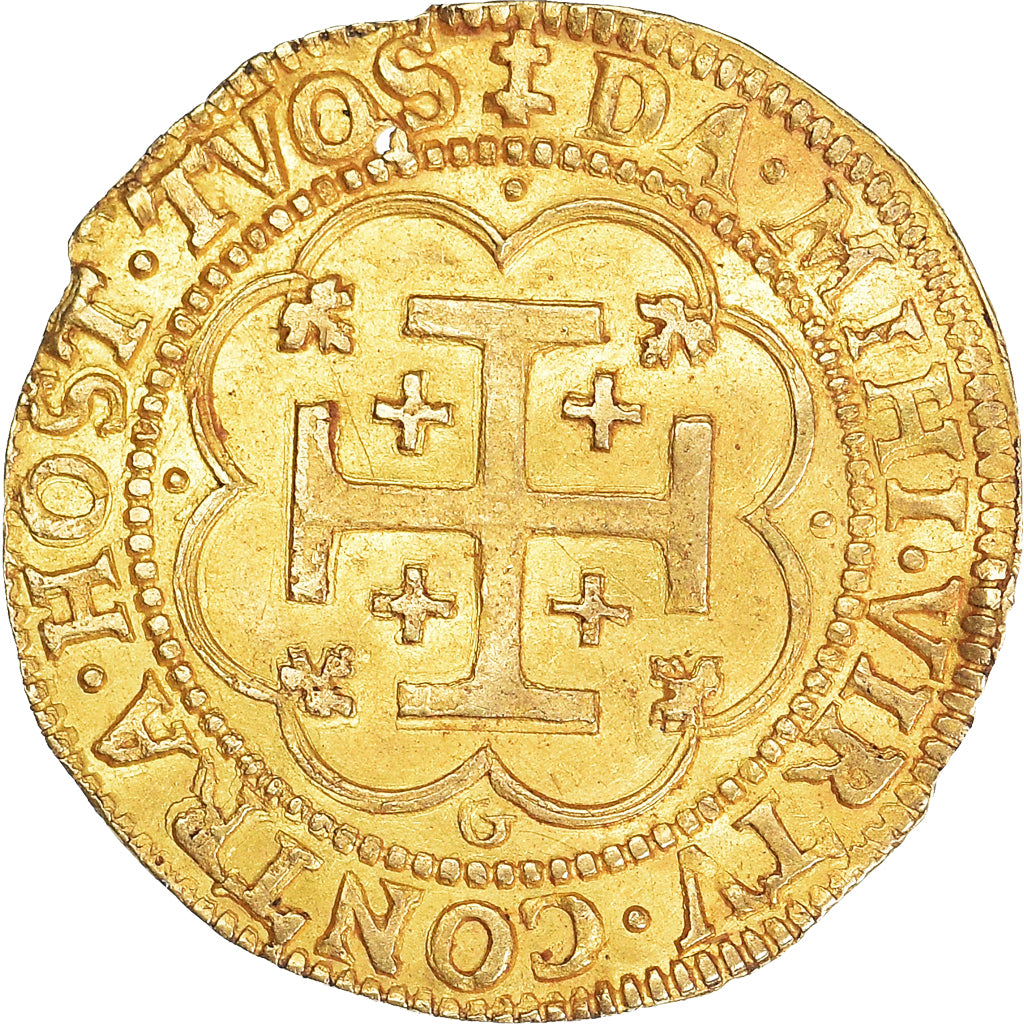 Duché de Lorraine, Charles III, 1/2 Pistole, 1587, Nancy, Or, TTB+, Flon:118