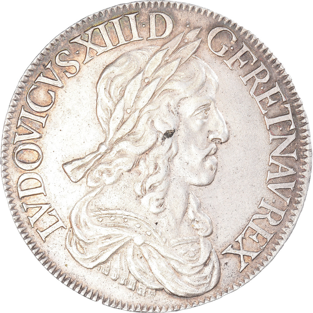 Francia, Louis XIII, Écu de 60 Sols, 2ème poinçon de Warin, 1643, Lyon