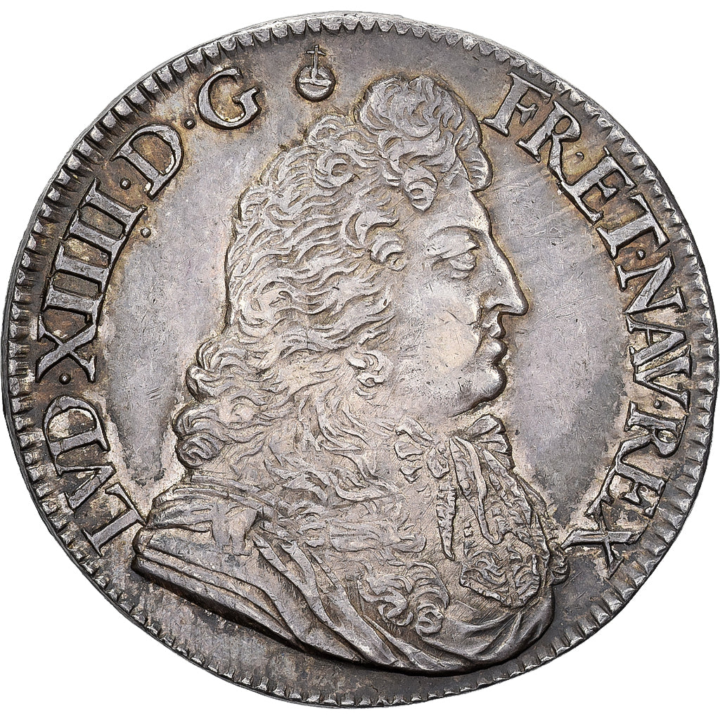 France, Louis XIV, 1/2 Écu à la cravate longue, 1684, Paris, Argent, SUP