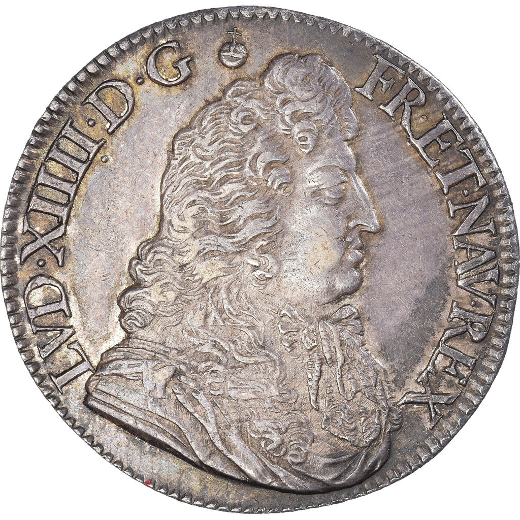 France, Louis XIV, 1/2 Écu à la cravate longue, 1684, Paris, Argent, SUP
