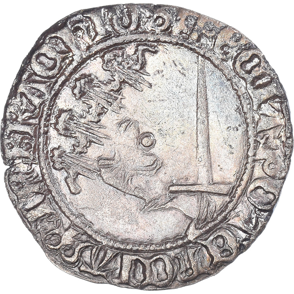Moneda, ESTADOS FRANCESES, LORRAINE, René II, Gros ou 1/2 Plaque, Nancy, MBC+